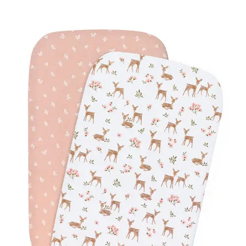 2 Pack Jersey Bedside Sleeper Fitted Sheet - Sophia's Garden