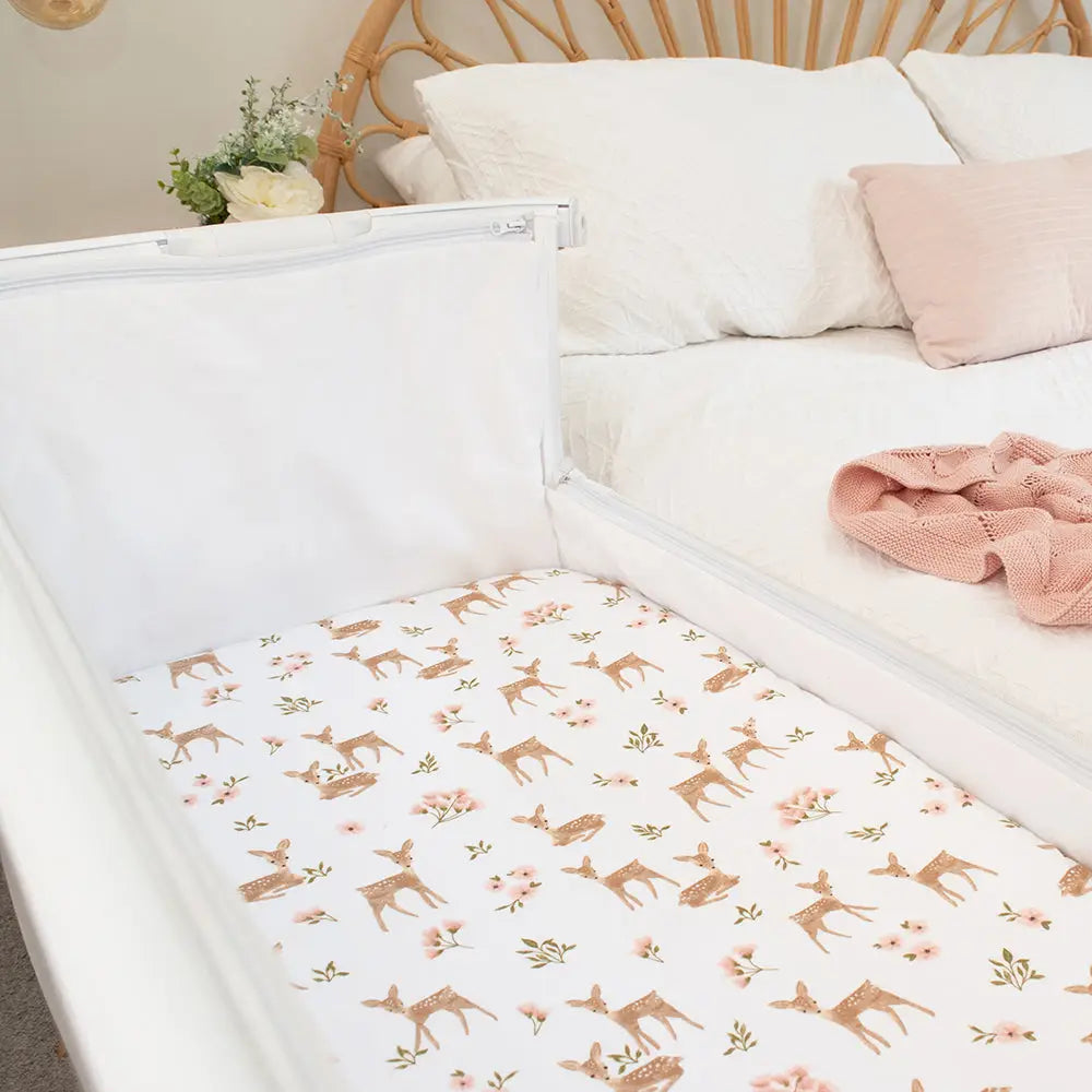 2 Pack Jersey Bedside Sleeper Fitted Sheet - Sophia's Garden