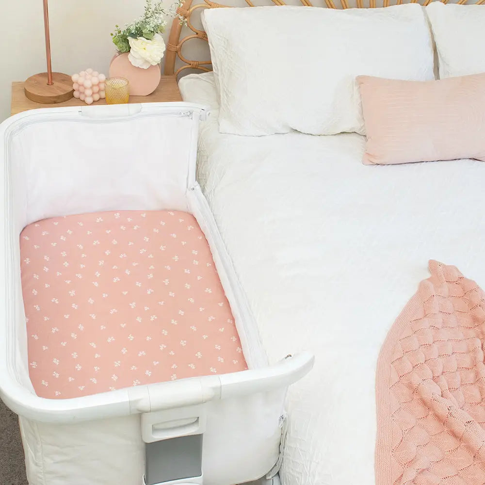 2 Pack Jersey Bedside Sleeper Fitted Sheet - Sophia's Garden