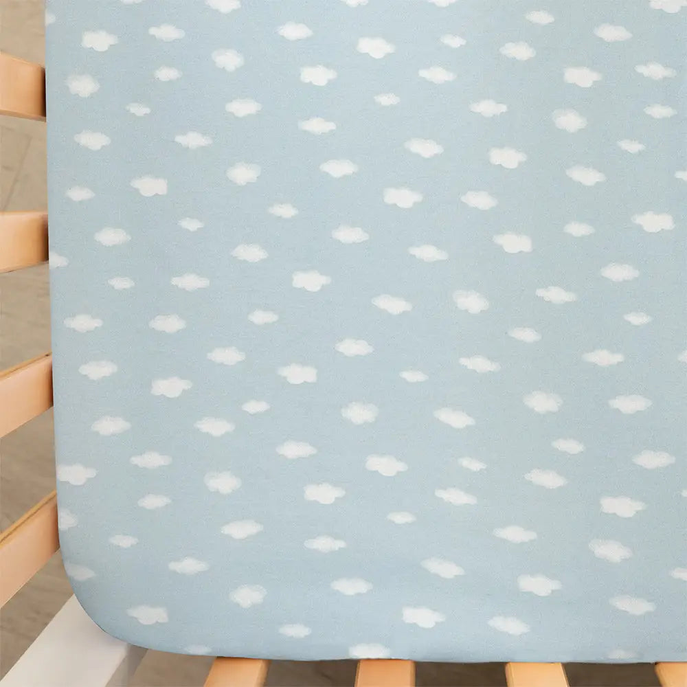 Organic Cot Fitted Sheet 2 Pack - Elephant Playtime