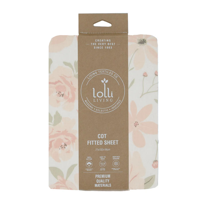 Fitted Cot Sheet - Meadow