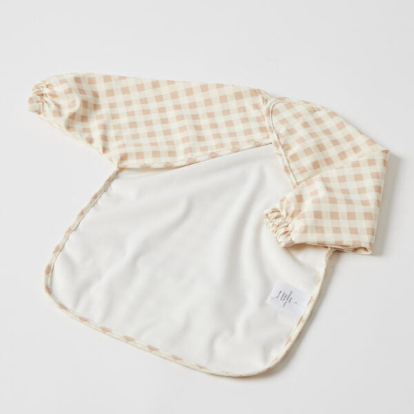 Long Sleeve Smock Bib - Gingham