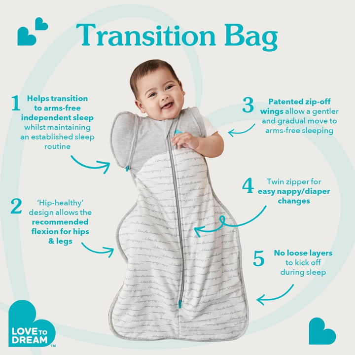 Love to Dream Swaddle Up™ Quilted Transition Bag 3.5 TOG - White
