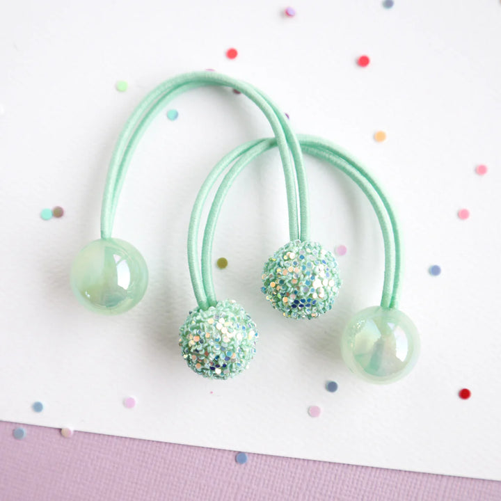 Mon Coco Sparkle Gem Hair Bobbles - Mint