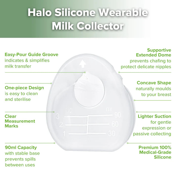 Haakaa Halo Silicone Breastmilk Collector 2 Pack (90ml)