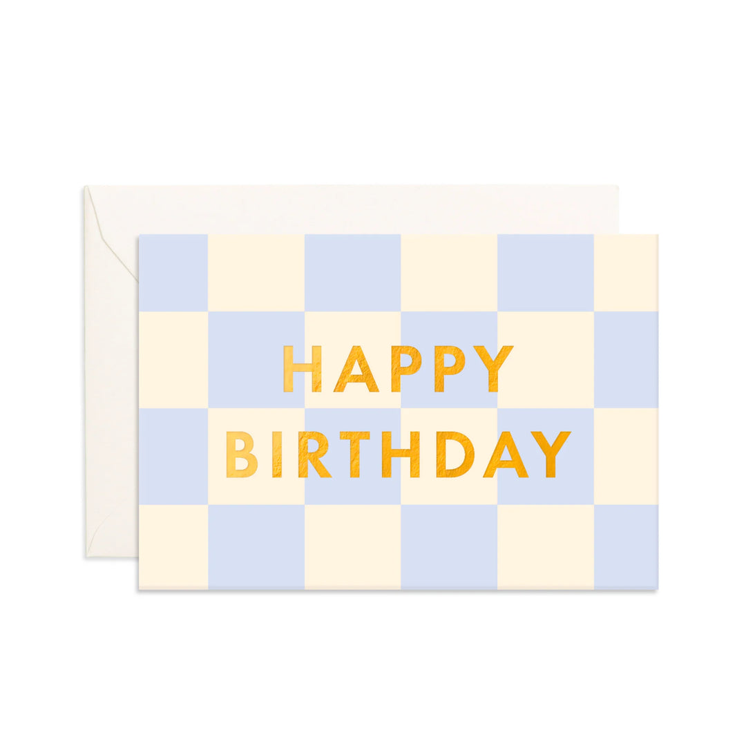 Mini Greeting Card -  Birthday Powder Check
