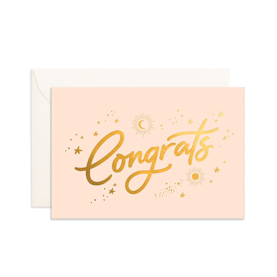 Mini Greeting Card - Congrats Stars