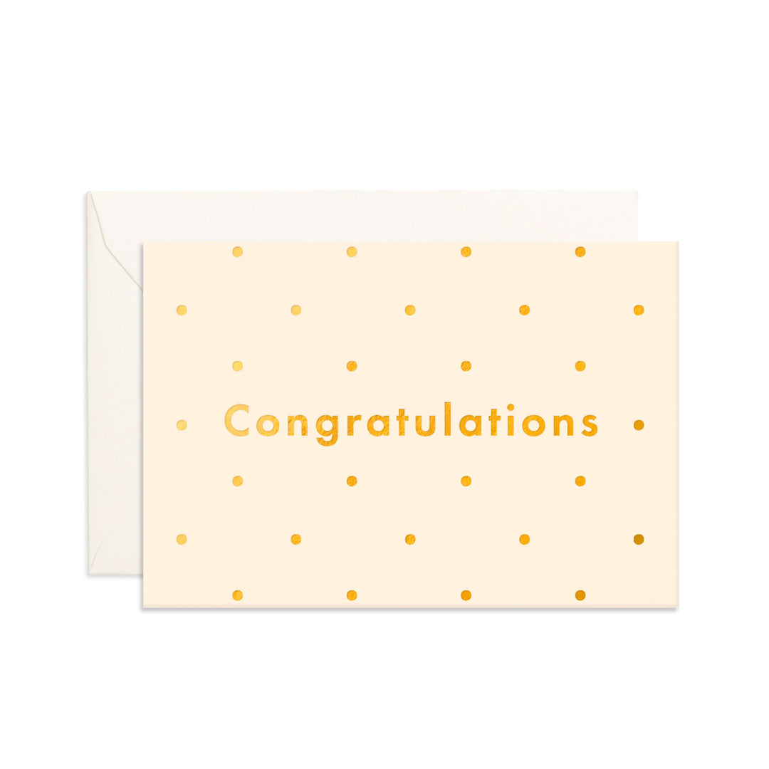Mini Greeting Card - Congratulations Dots