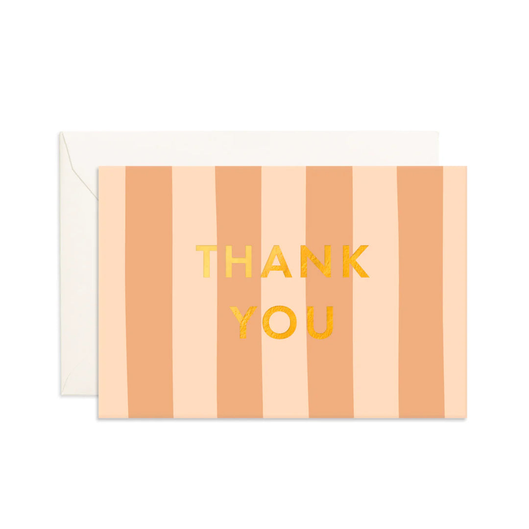 Mini Greeting Card - Thank You Corsica Stripe