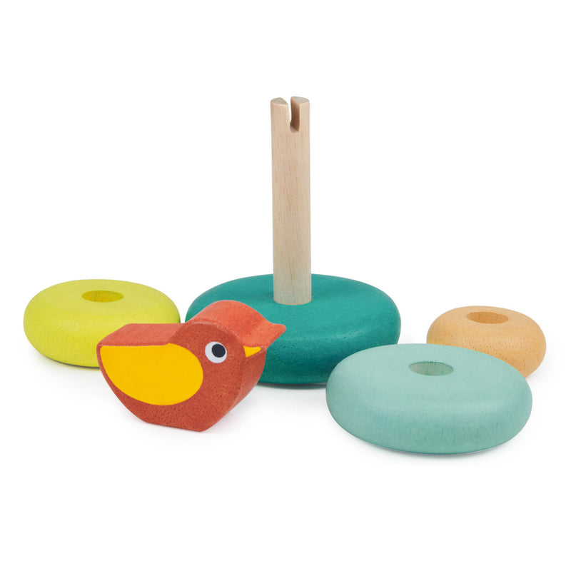 Mentari Wooden Stacking Tree With Bird