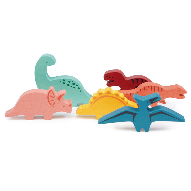 Mentari Wooden Happy Stacking Dinosaur Set & Bag