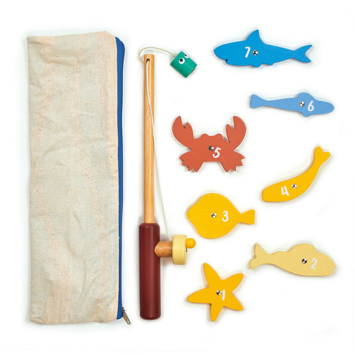 Mentari Wooden Magnetic Fishing Game