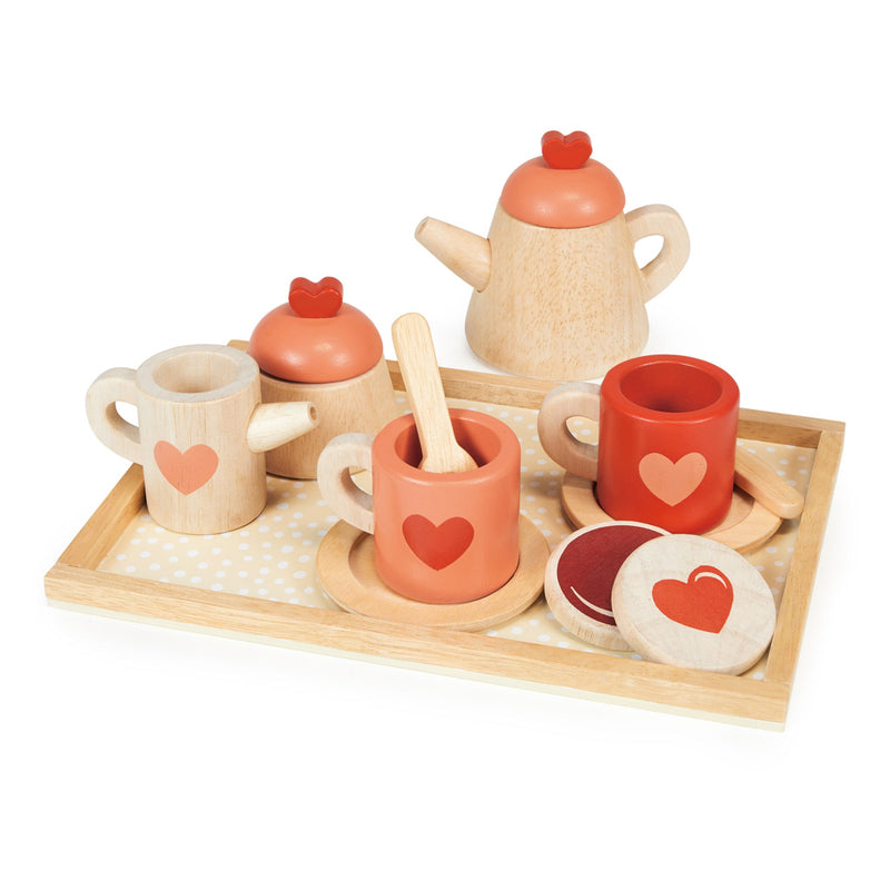 Mentari Wooden Tea Time Tray Set