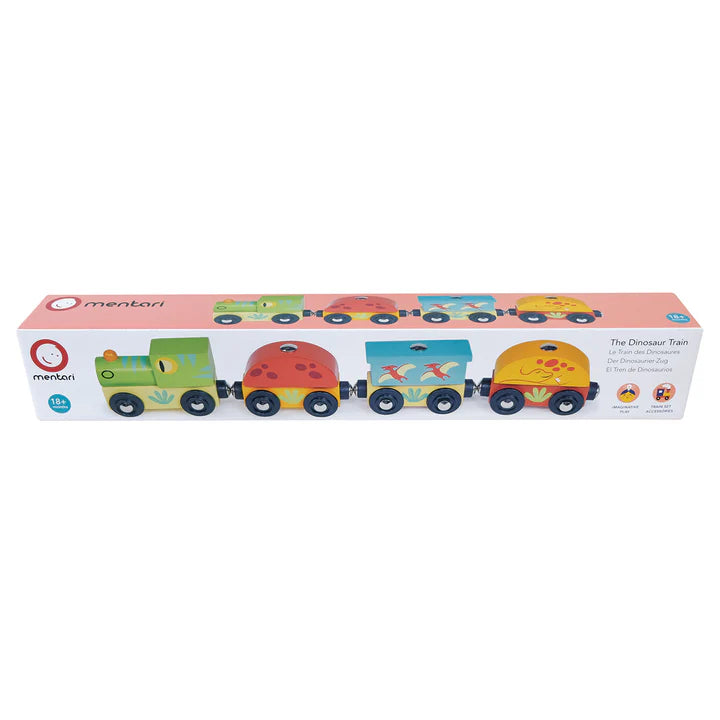 Mentari Wooden Dinosaur Train Set