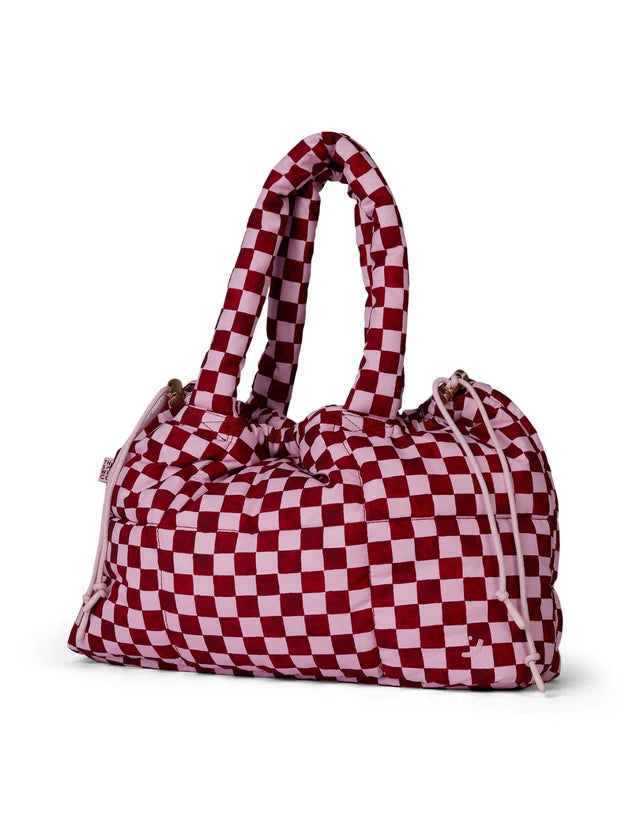 Marshmallow Midi Tote Bag - Crimson Haze