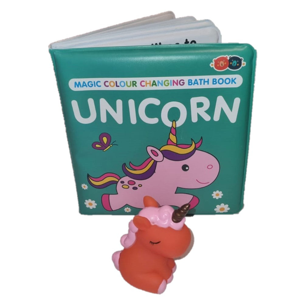 Magic Colour Changing Bath Book & Squirter Toy - Unicorn