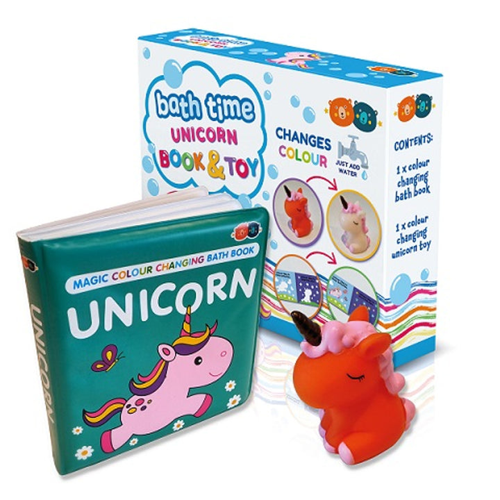 Magic Colour Changing Bath Book & Squirter Toy - Unicorn