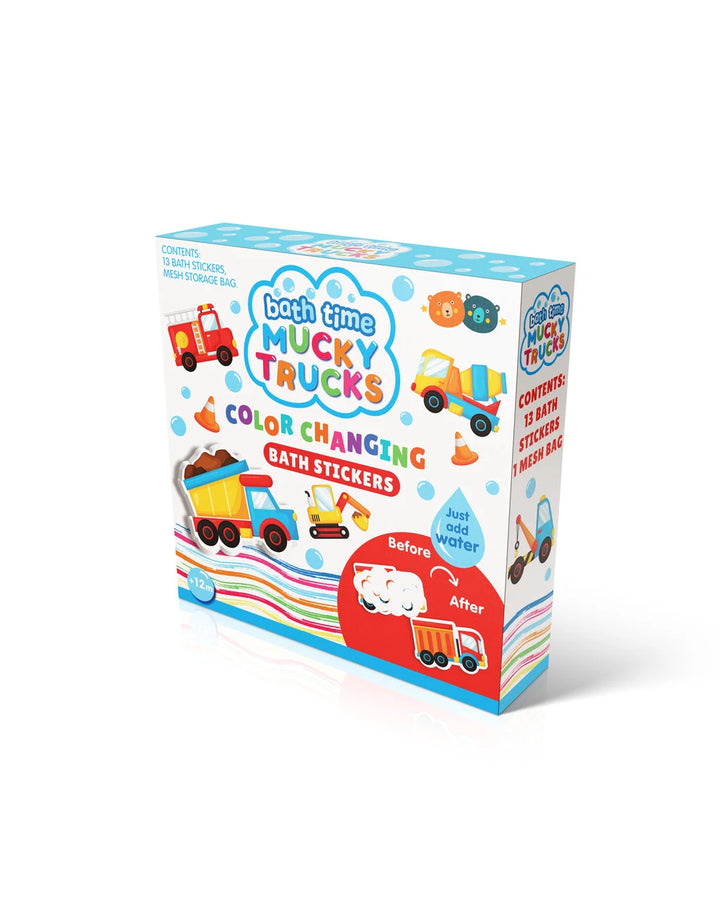 Magic Colour Changing Bath Stickers - Mucky Trucks