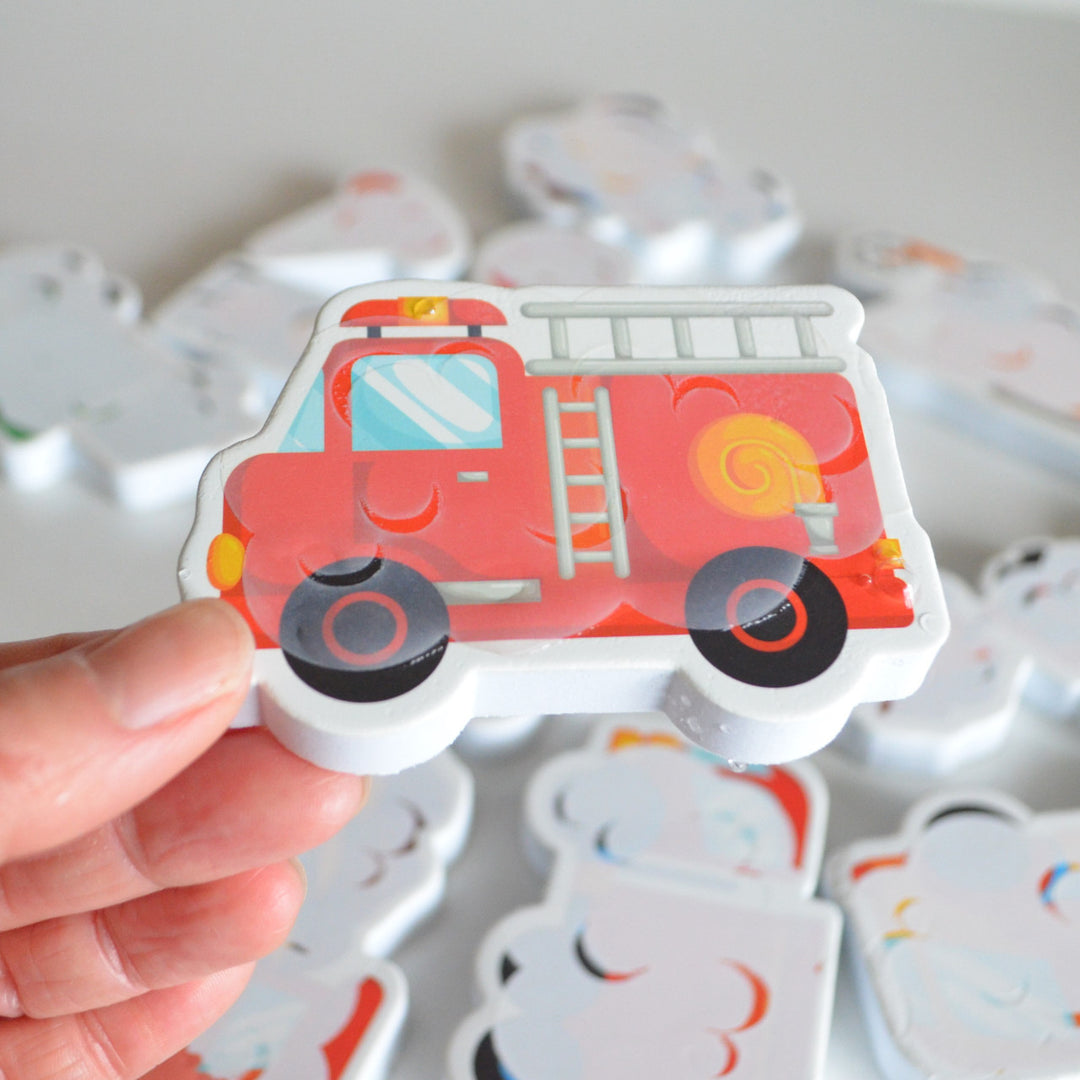 Magic Colour Changing Bath Stickers - Mucky Trucks