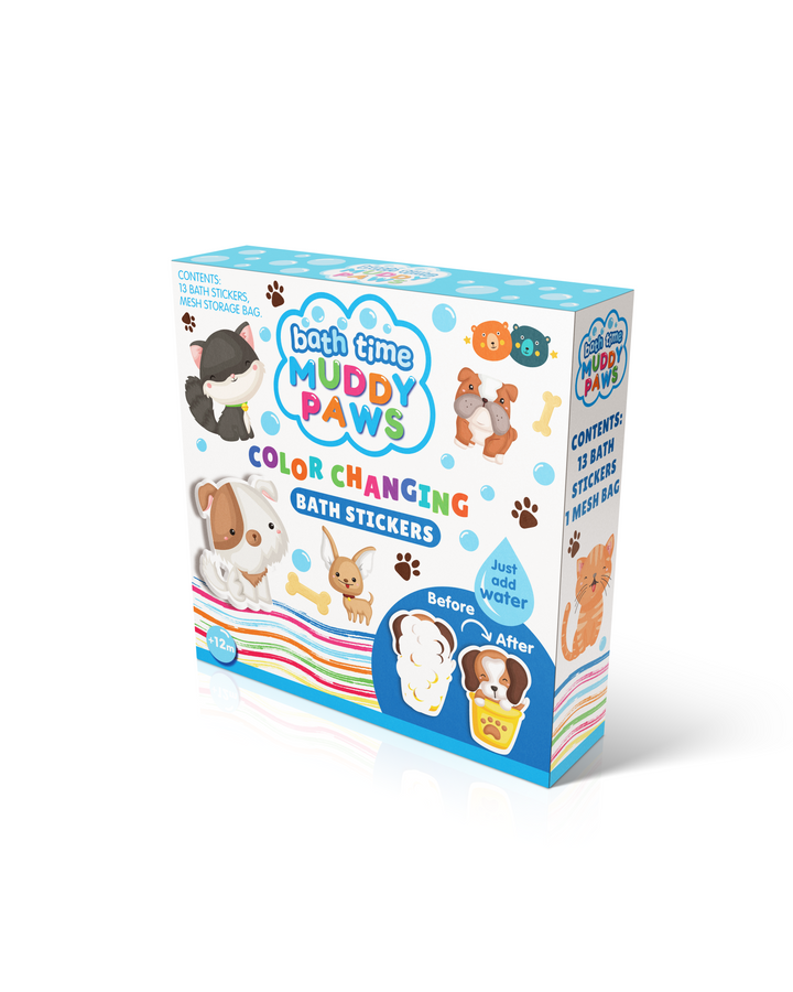 Magic Colour Changing Bath Stickers - Muddy Paws