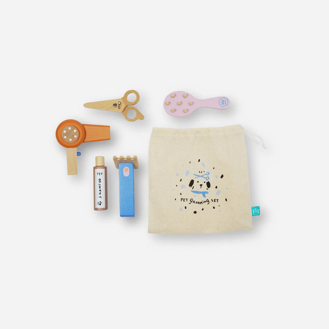 Wooden Toy Posh Pet Day Spa Grooming Set