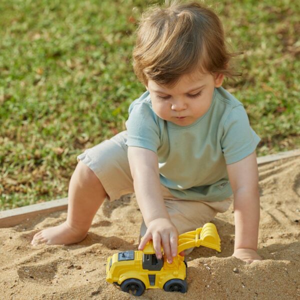 Medium Bioplastic Yellow Excavator Toy