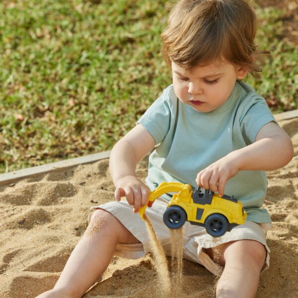 Medium Bioplastic Yellow Excavator Toy