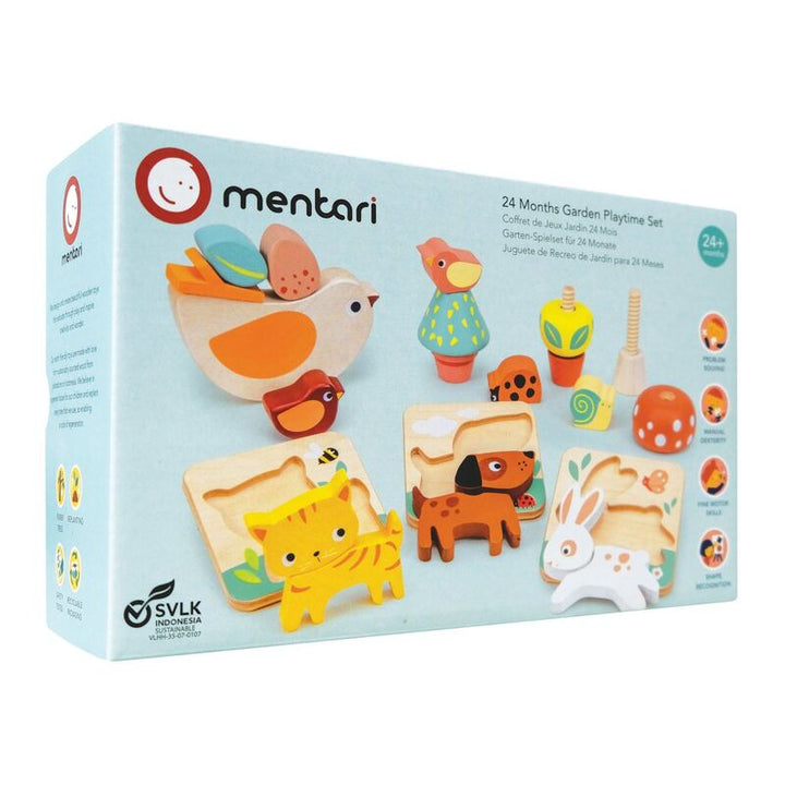 Mentari Wooden Garden Playtime & Puzzle Set