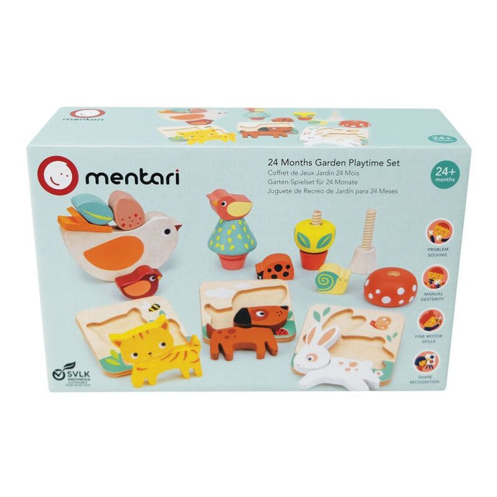 Mentari Wooden Garden Playtime & Puzzle Set