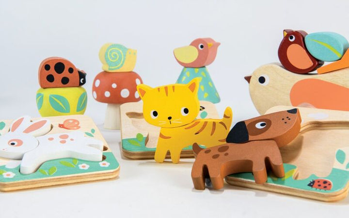 Mentari Wooden Garden Playtime & Puzzle Set