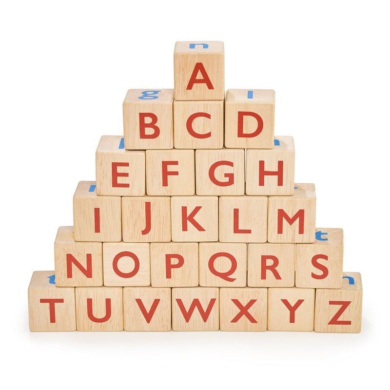 Mentari Wooden Alphabet Stacking Blocks & Carry Bag