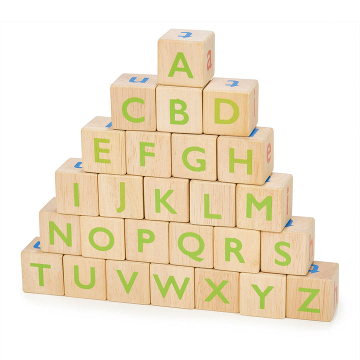 Mentari Wooden Alphabet Stacking Blocks & Carry Bag