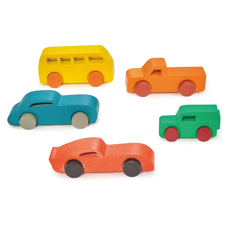 Mentari Wooden Colourful Car Set