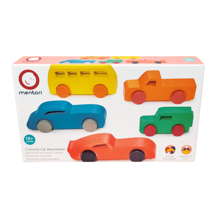 Mentari Wooden Colourful Car Set