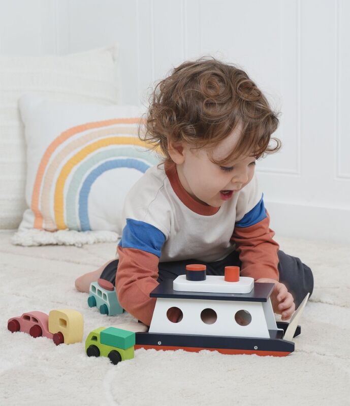 Mentari Wooden Car Ferry Play Set