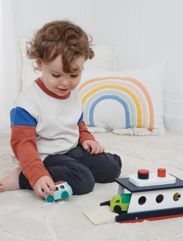 Mentari Wooden Car Ferry Play Set