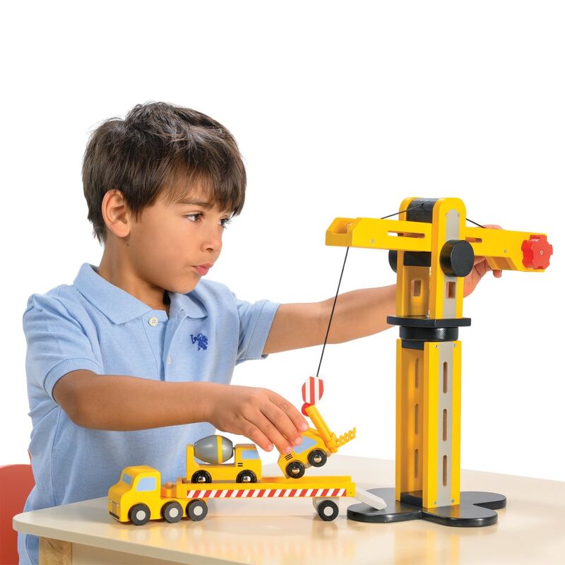 Mentari Wooden Yellow Construction Transporter