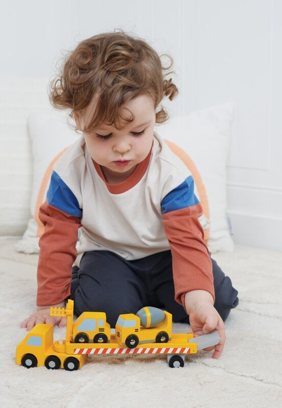 Mentari Wooden Yellow Construction Transporter