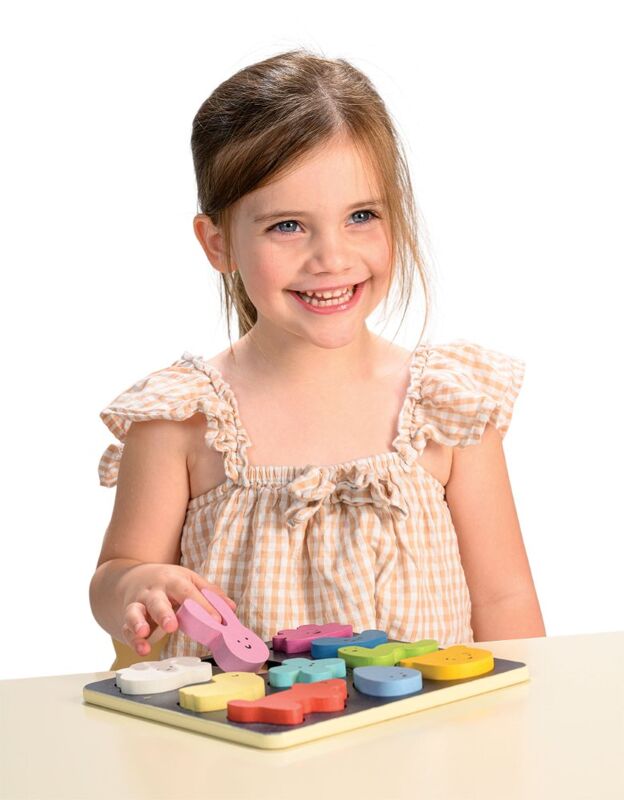 Mentari Wooden Mood & Emotion Puzzle Board