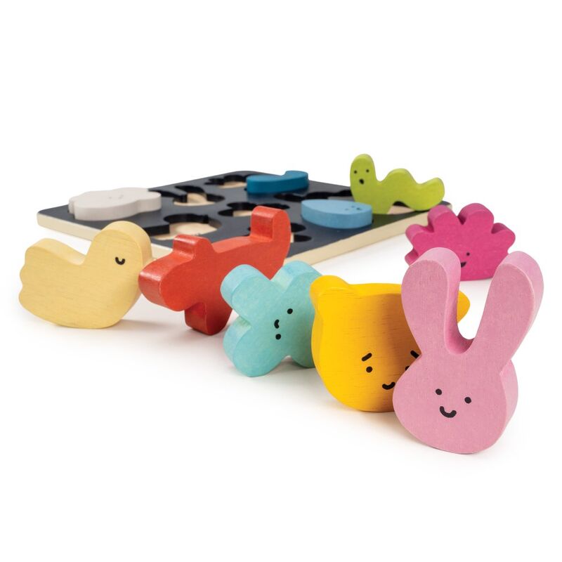 Mentari Wooden Mood & Emotion Puzzle Board