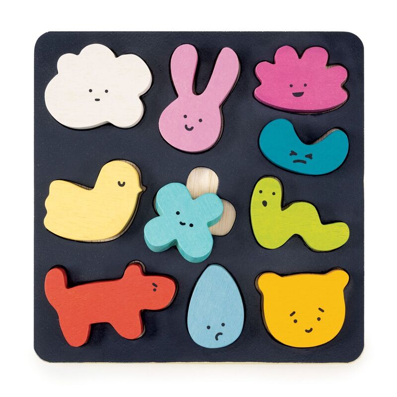 Mentari Wooden Mood & Emotion Puzzle Board