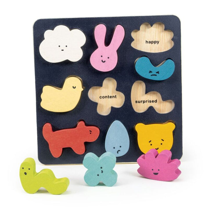 Mentari Wooden Mood & Emotion Puzzle Board