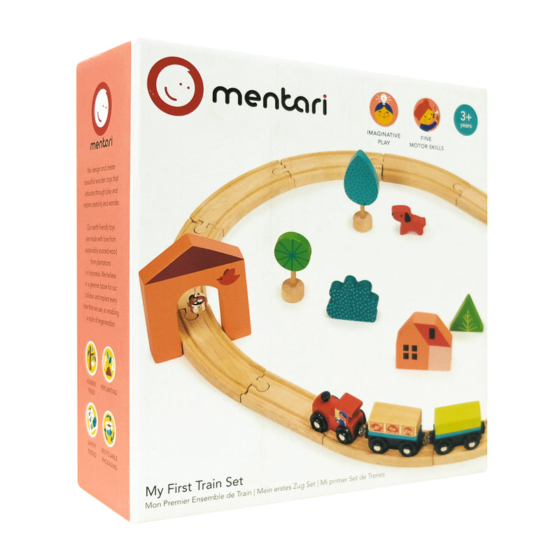 Mentari Wooden Lost World Dinosaur Train Set