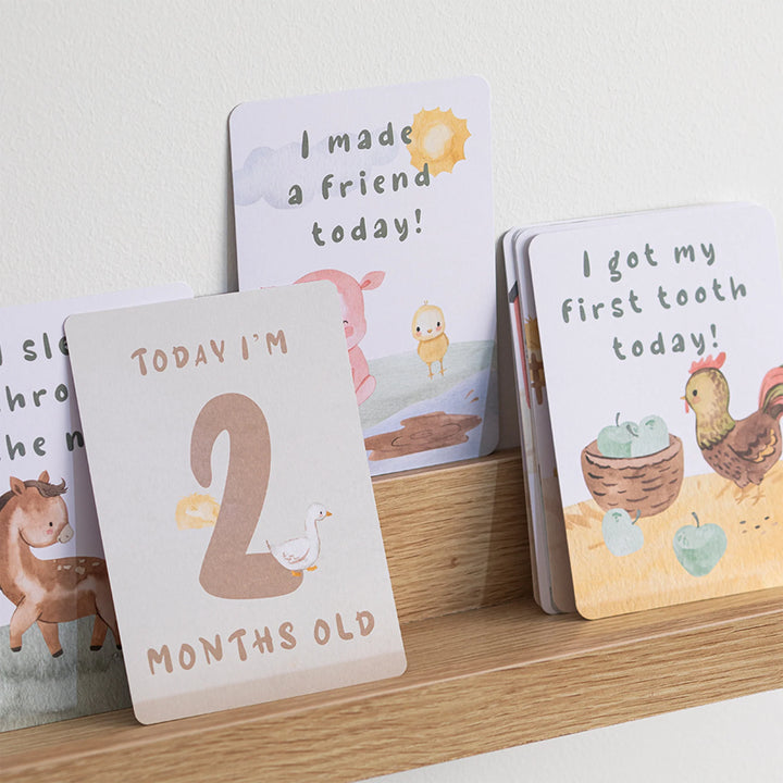 Baby Milestone Cards Set - Tractor Ride