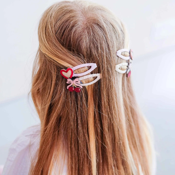 Mimi & Lula Fancy Cherries Hair Clips 4 Pack