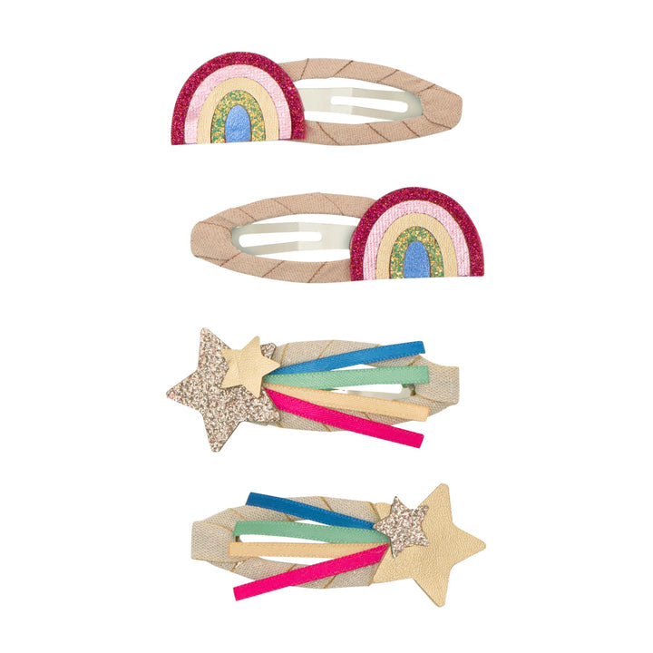 Mimi & Lula Disco Rainbow Hair Clips 4 Pack