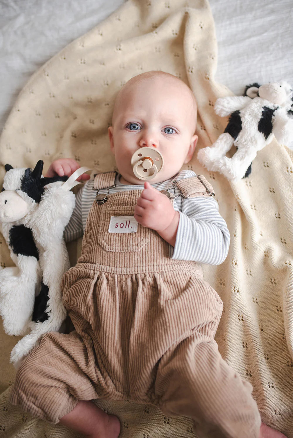 Nana Huchy Mini Clover the Cow Rattle - Black & White