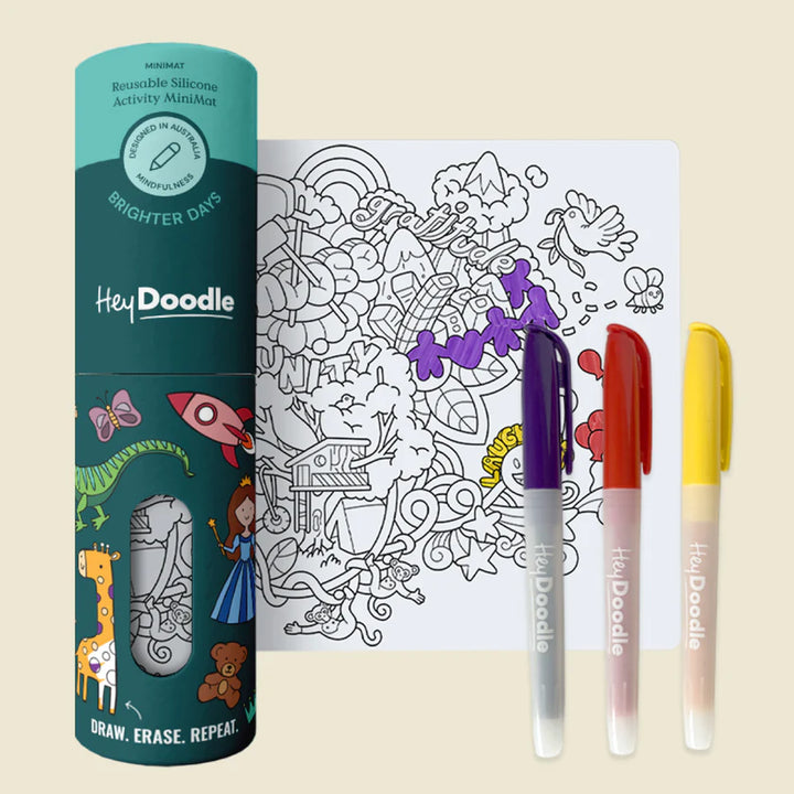 Mini Colouring & Doodle Mat -  Brighter Days