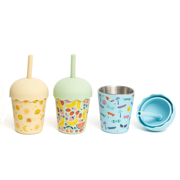 Mini Stainless Steel Smoothie Cup & Straw 200ml - Suns
