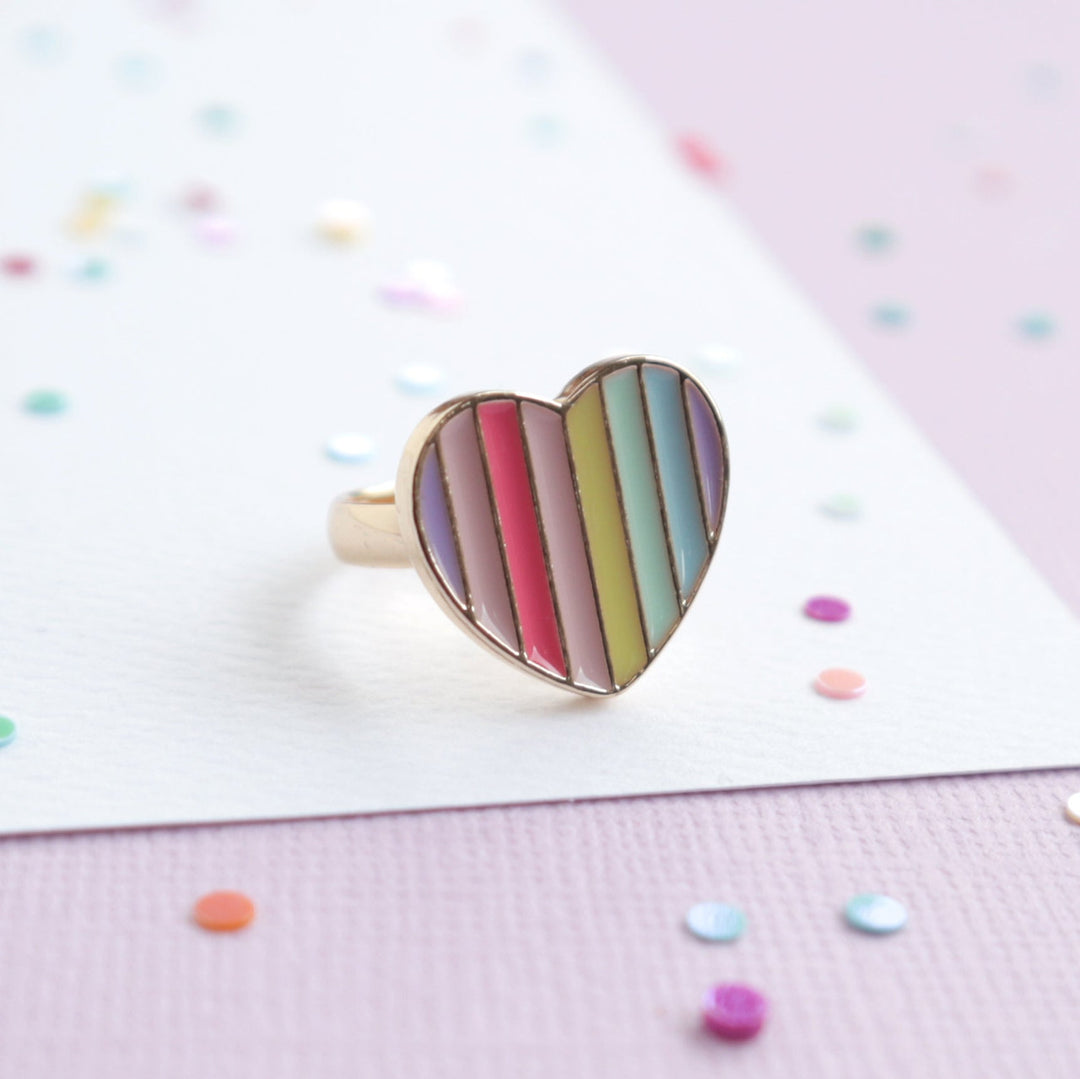 Mon Coco Adjustable Ring -  Candy Heart